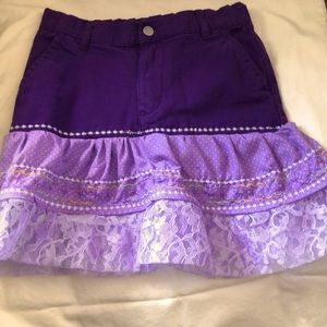 Little girl’s custom made skirt measuring 14” in length, waist is 22”